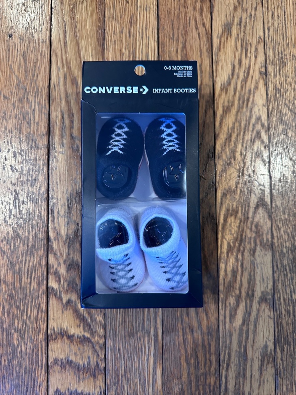 Converse Infant Sock Booties Set in Navy and White